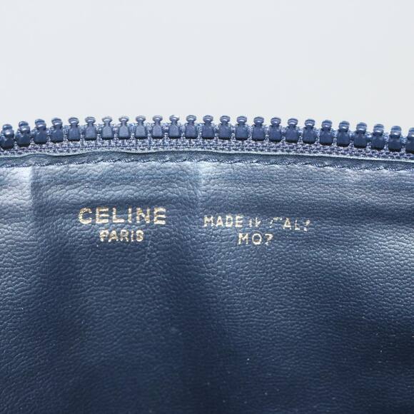 CELINE Macadam Canvas Clutch Bag Navy - Picture 13 of 16
